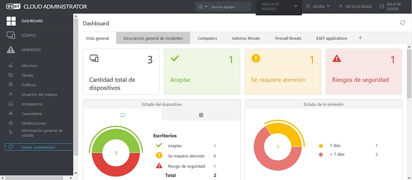 Nueva consola en Nube de Eset